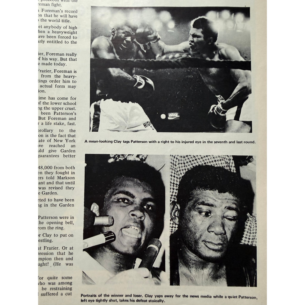 CLEAN 1972 Muhammad Ali Magazine The Ring Cassius Clay Floyd Patterson, Boxing, Heavyweight Champion of the World, Joe Frazier, Champ