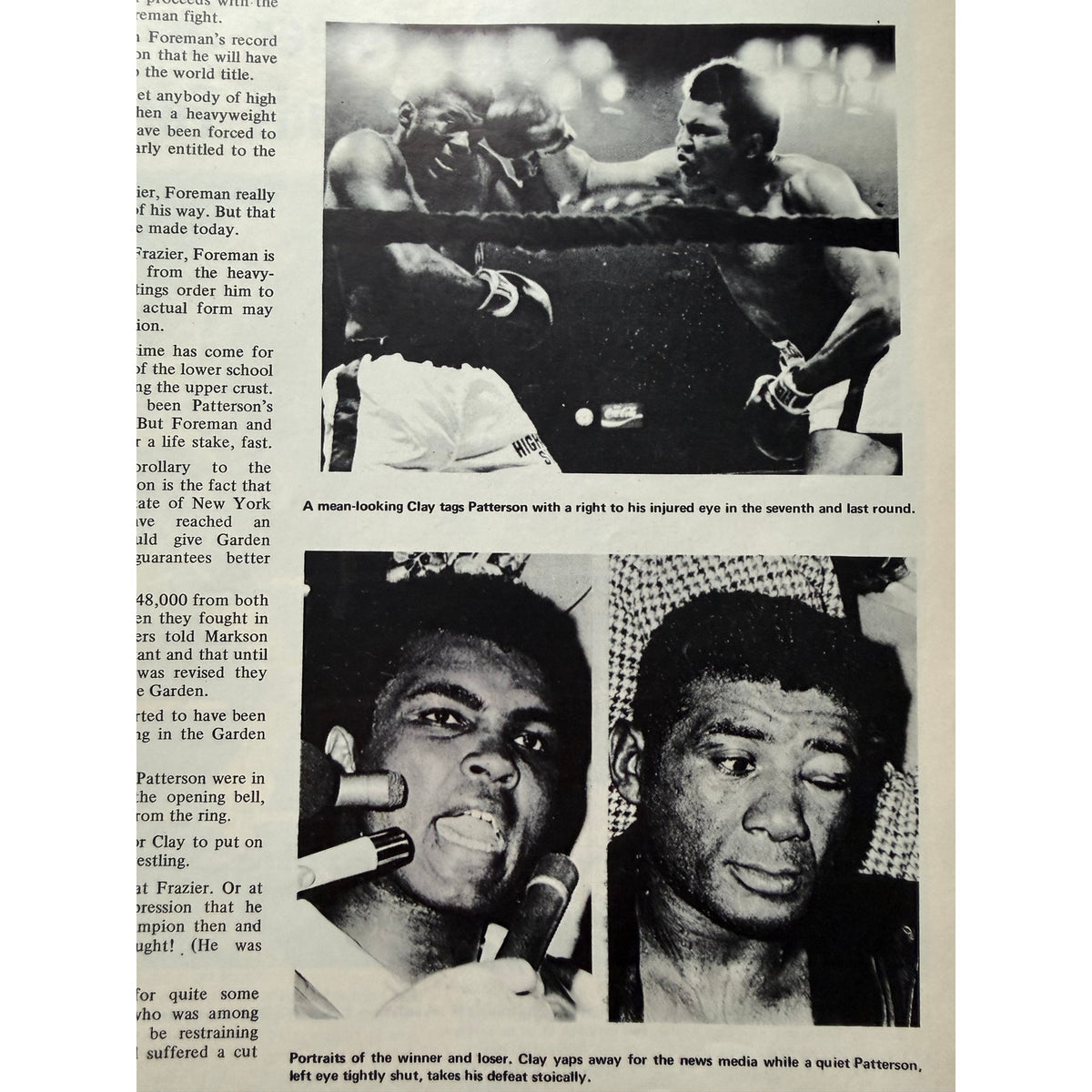 CLEAN 1972 Muhammad Ali Magazine The Ring Cassius Clay Floyd Patterson, Boxing, Heavyweight Champion of the World, Joe Frazier, Champ