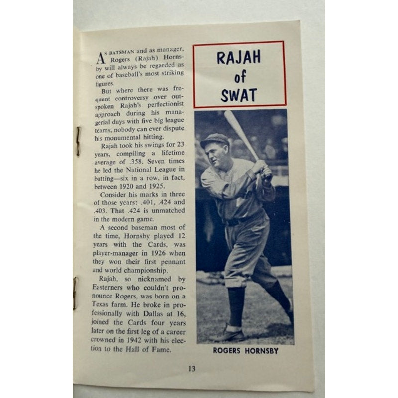 1960 Babe Ruth Magazine Booklet Rexall Hall of Fame Baseball Handbook New York Yankees, Bambino, Sultan of Swat, MLB