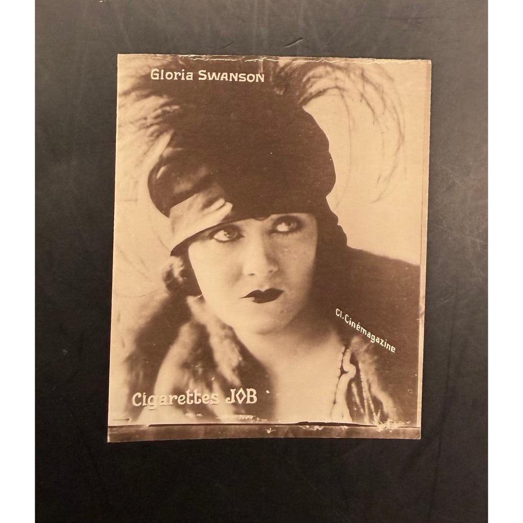 RARE 1926 Societe Job Cigarette Gloria Swanson Card Sunset Boulevard, Queen Kelly, Male vs. Female, Sadie Thompson, Untamed Lady, Hollywood