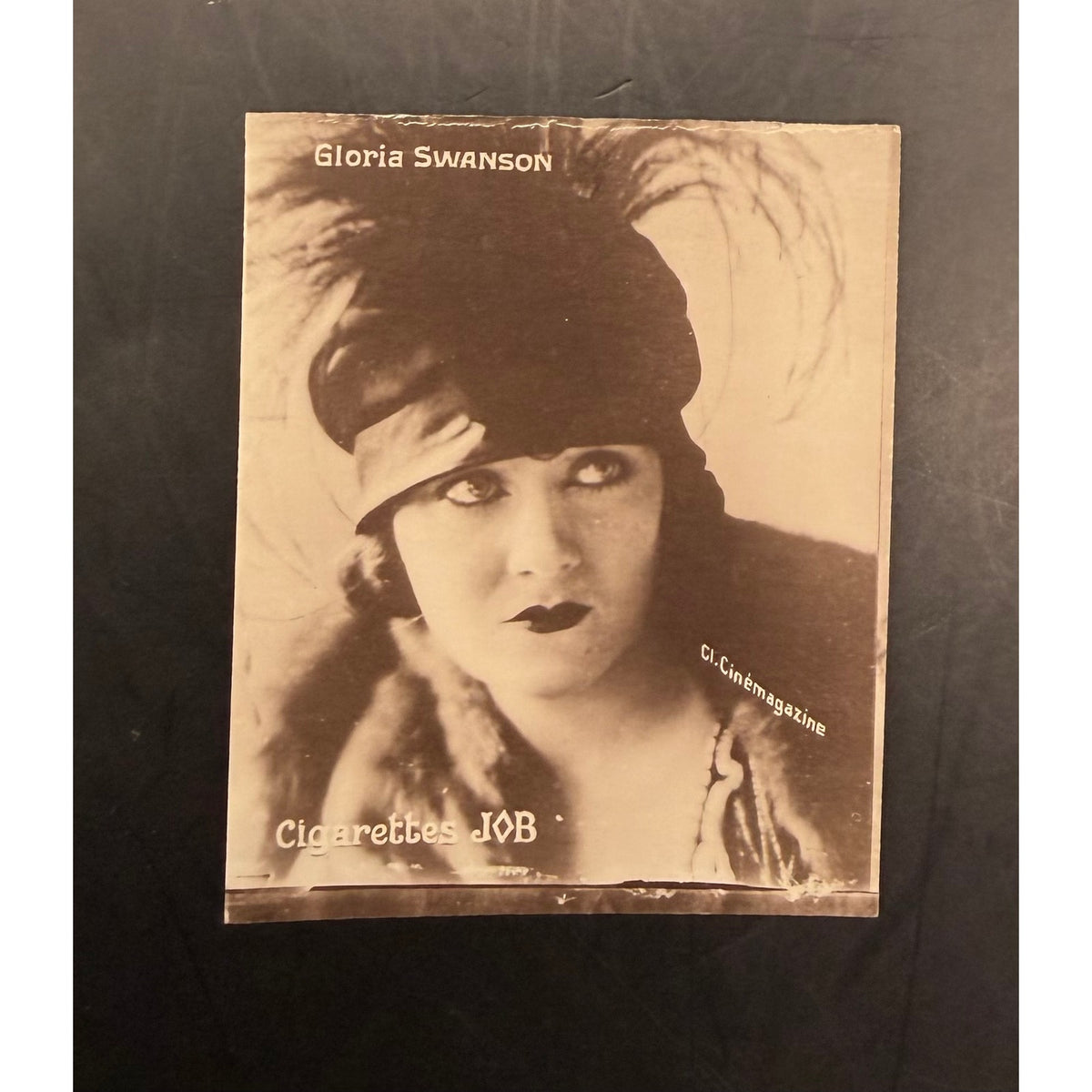 RARE 1926 Societe Job Cigarette Gloria Swanson Card Sunset Boulevard, Queen Kelly, Male vs. Female, Sadie Thompson, Untamed Lady, Hollywood