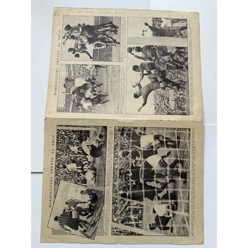 RARE 1937 Jack Dempsey Georges Carpentier Poster Mag Fold Out Manassa Mauler, Boxing, Heavyweight Champion of the World