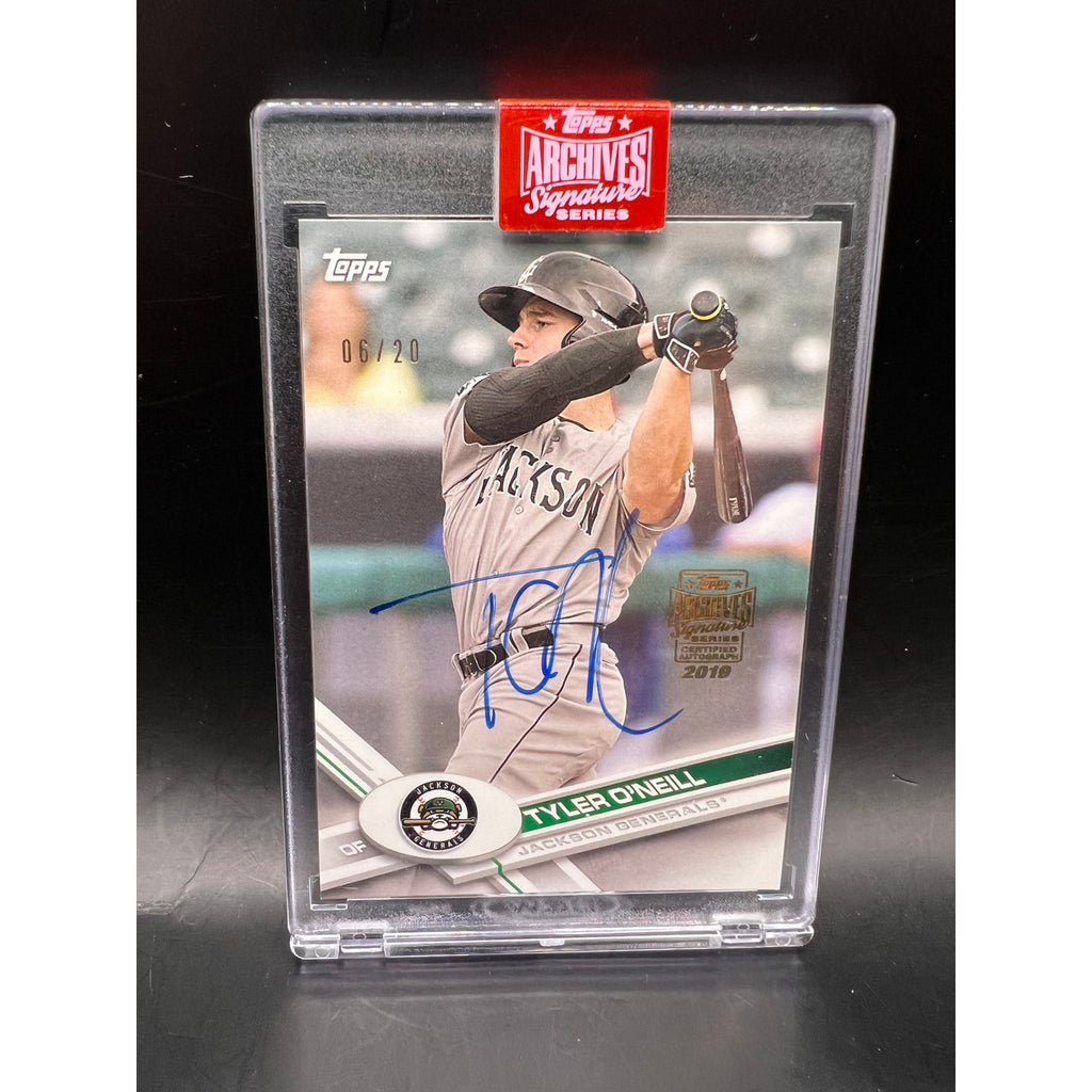 2017 Topps Archives Signature Series 6/20 Tyler O'Neill Auto Cardinals, Orioles, Mariners, Red Sox, Baseball Card, MLB