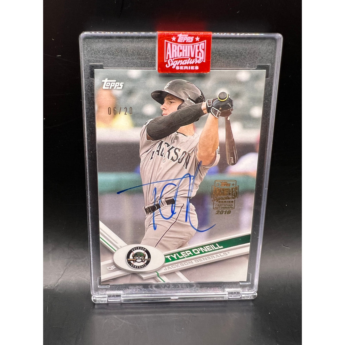 2017 Topps Archives Signature Series 6/20 Tyler O'Neill Auto Cardinals, Orioles, Mariners, Red Sox, Baseball Card, MLB