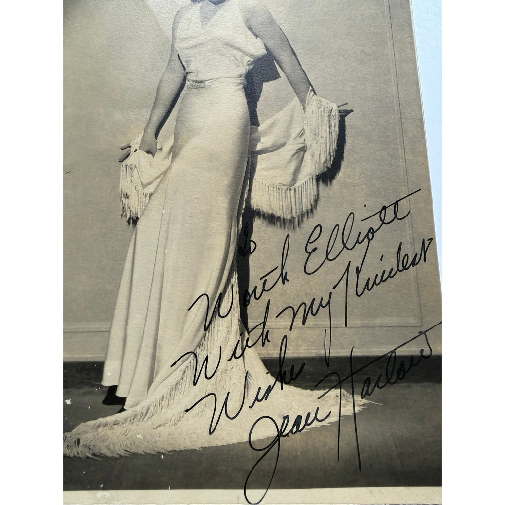 Exquisite Jean Harlow Signed Autographed Photo, Mama Jean, Platinum Blonde, Dinner at Eight, Public Enemy, Wife vs. Secretary, Saratoga