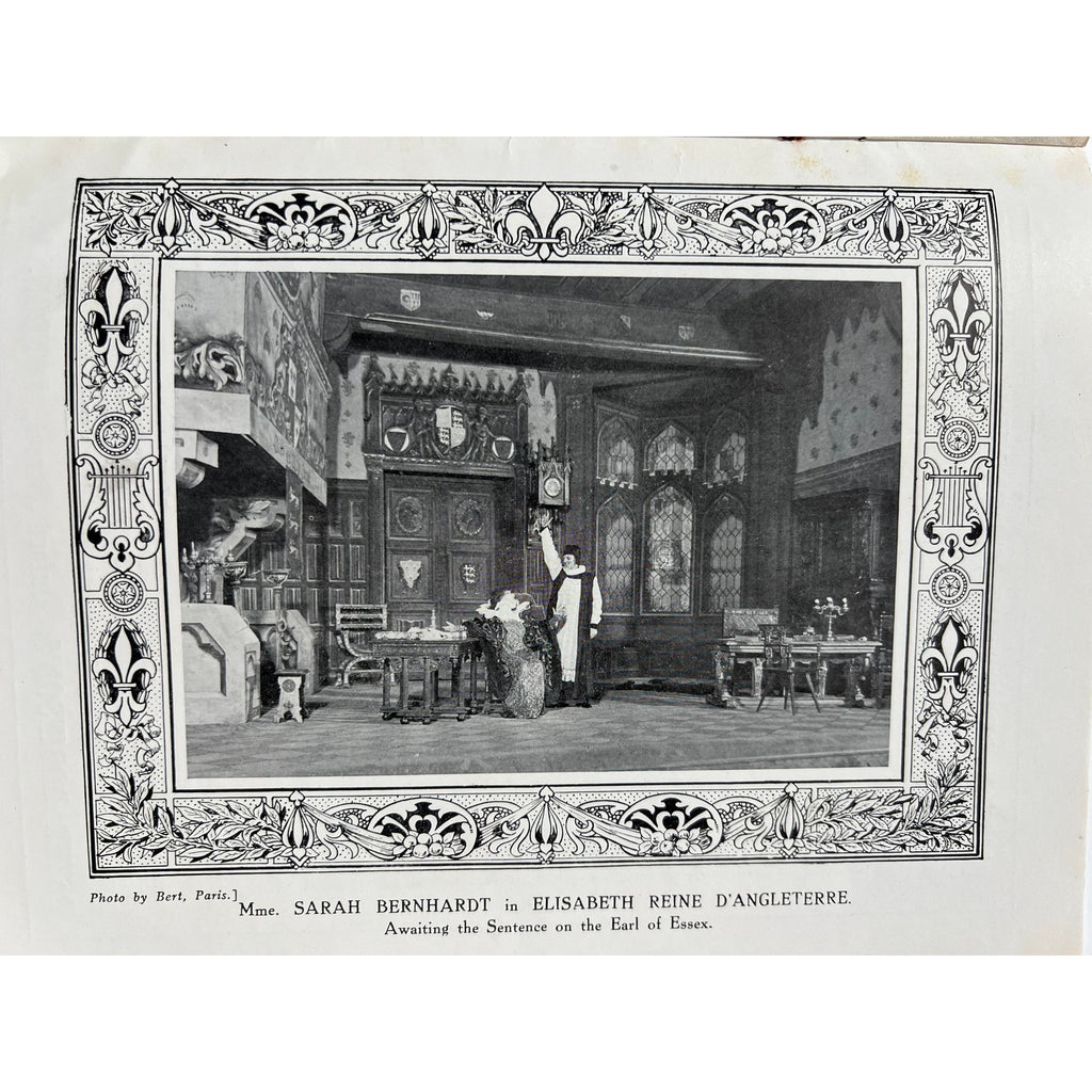 RARE 1912 London Coliseum Program Sarah Bernhardt French Actress Hamlet, Theater, Mothers of France, Jeanne Dore