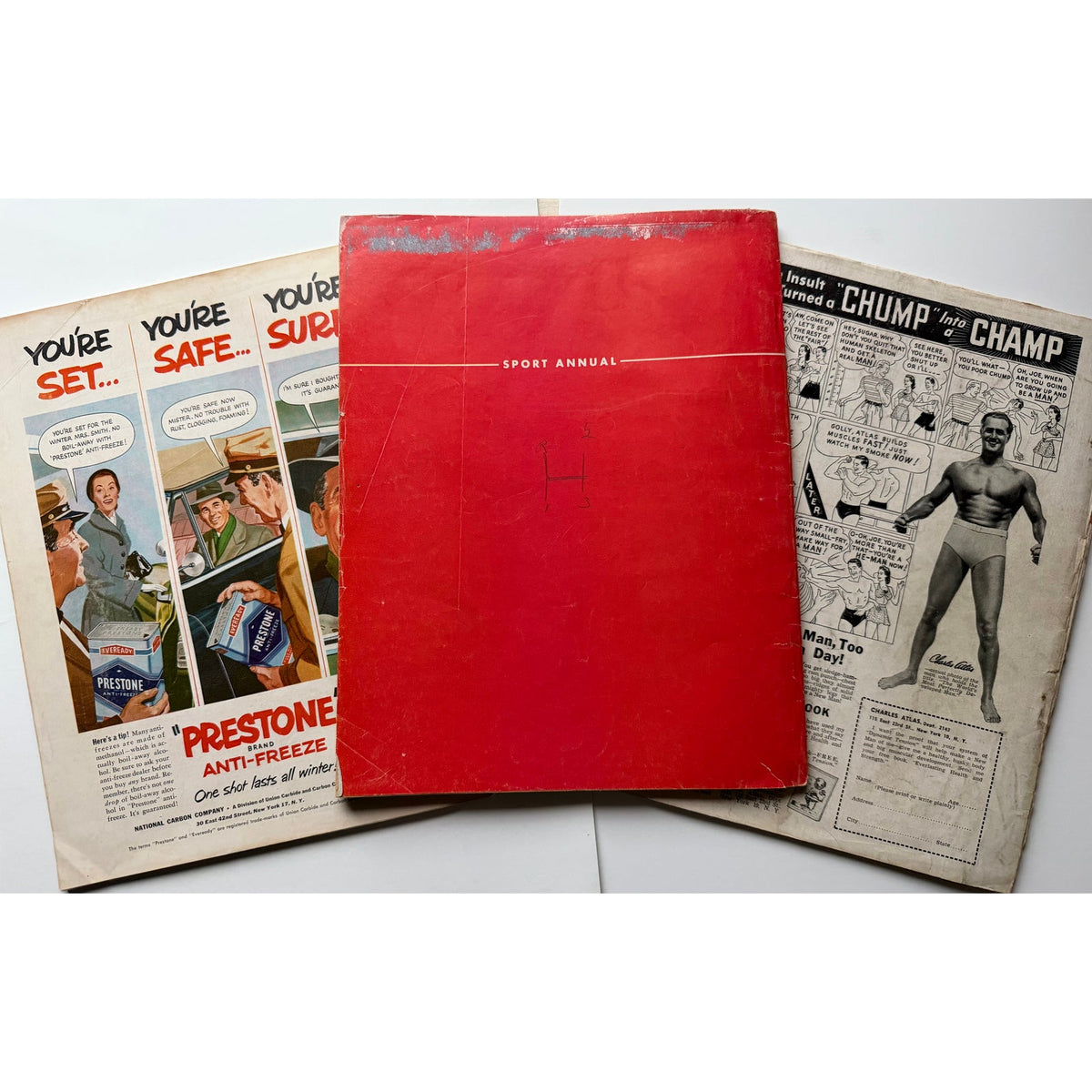 3 - 1951-53 Sport Magazines Mickey Mantle, Jackie Robinson, Ted Williams, Rocky Marciano, Basketball, Football, Chicago Bears, Baseball