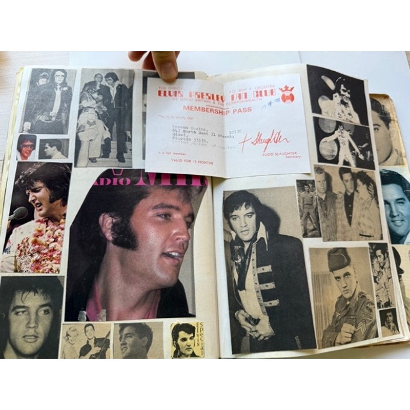 Massive 50's-70's Original Elvis Presley Scrapbook Photos, Clippings, Cards, 250 Pages, The King , Graceland, Jailhouse Rock, King Creole