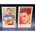 Two 1950s / 60s Dutch Gum Elvis Presley Cards, Loving You, Jailhouse Rock, King, Rockabilly, Graceland, TCB Suspicious Minds, Kentucky Rain