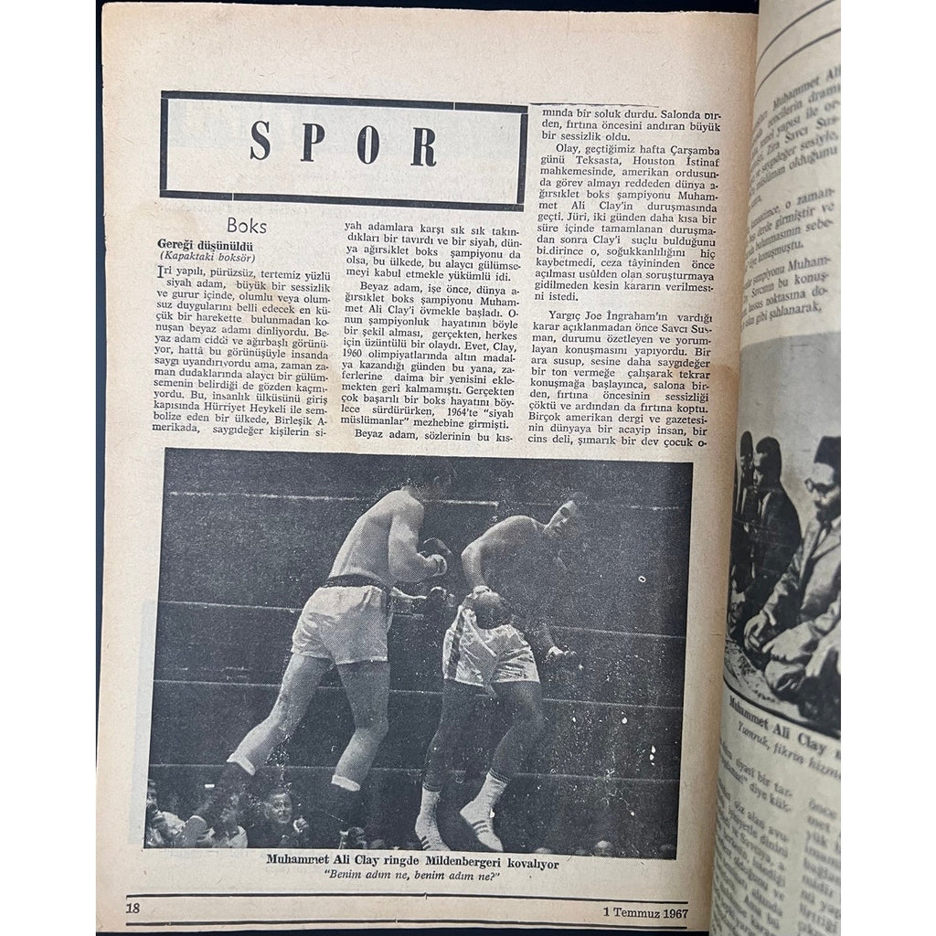 1967 Axis Turkish Muhammad Ali Cassius Clay Magazine Boxing Fighter Greatest Thrilla in Manilla Heavyweight Champ
