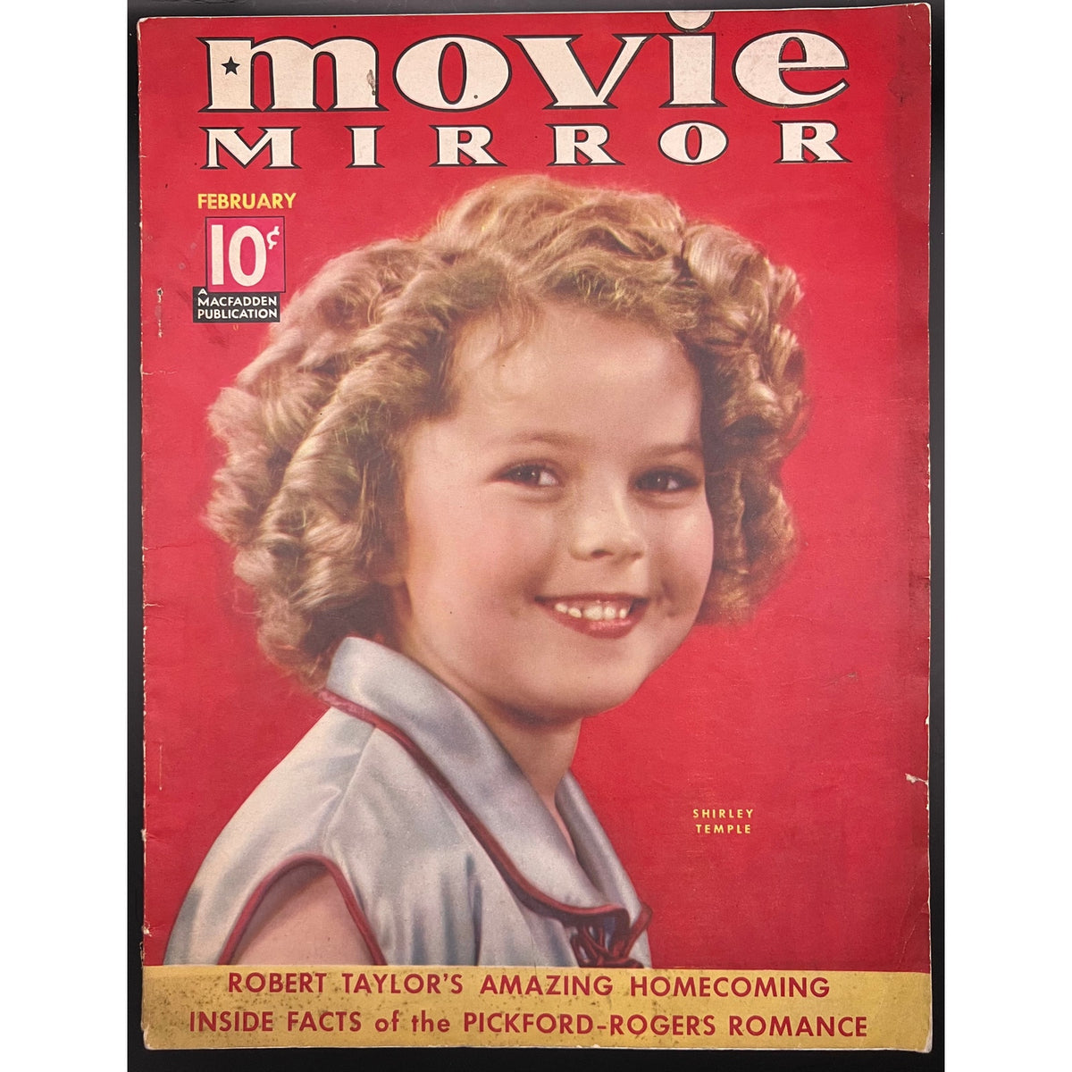 1937 Movie Mirror Shirley Temple Magazine Hollywood Harlow, Gable, Garbo, Rogers, Crawford