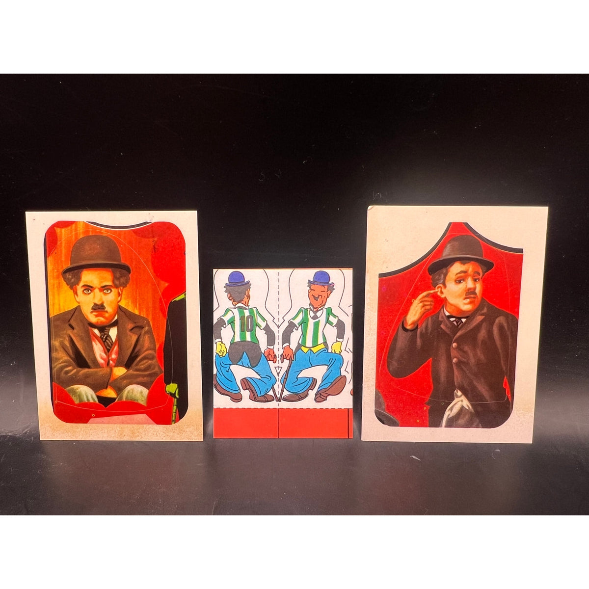 3 Rare Charlie Chaplin Cards Modern Times, The Kid, Gold Rush, Charles Chaplin, Sunnyside, Limelight, The Great Dictator, The Circus
