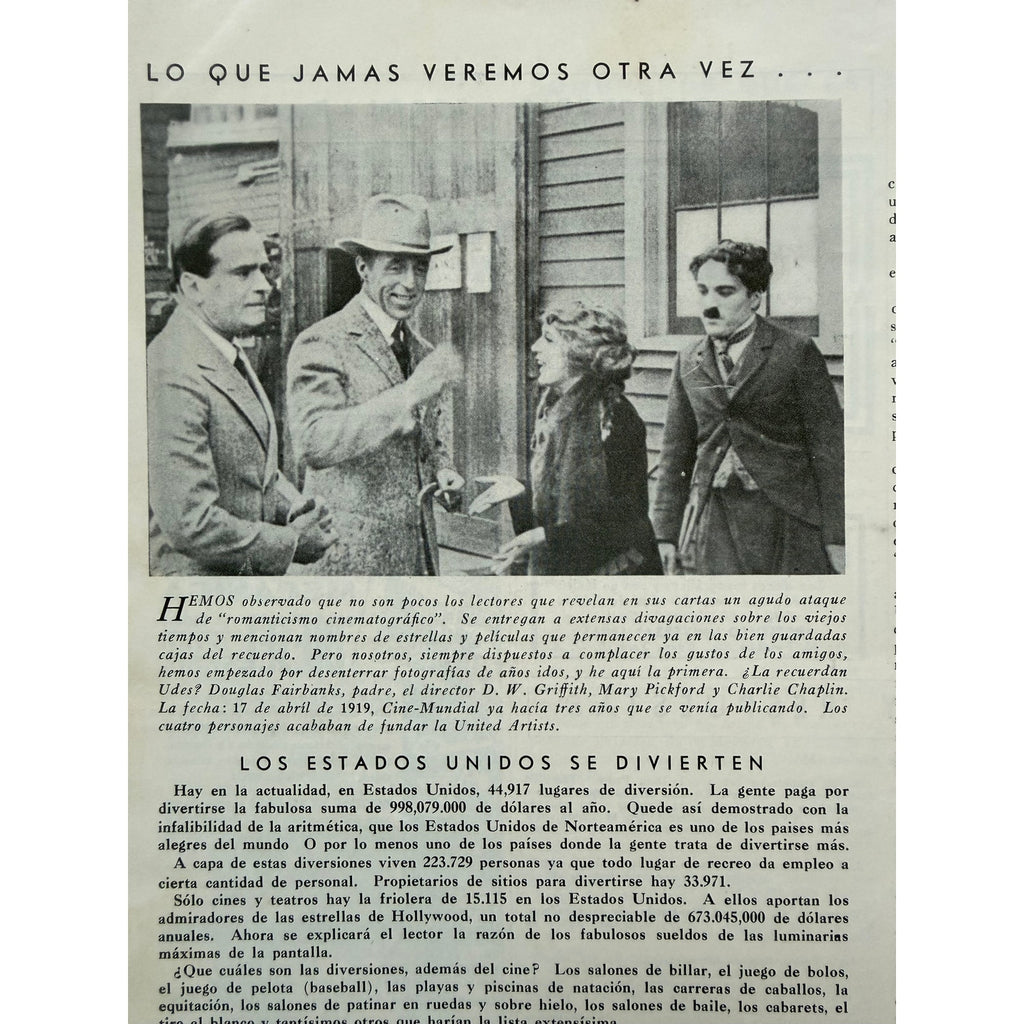 RARE 1941 Spanish James Cagney Magazine Yankee Doodle Dandy, Public Enemy, G-Men, White Heat, Cine Mundial, Hollywood