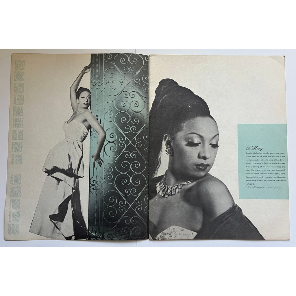 Magnificent 40s - 50s Josephine Baker Program ZouZou, Black Venus, Hollywood, Folies Bergere, Banana Dance, Siren of the Tropics, France