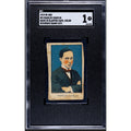1919 W-UNC Charlie Chaplin Strip Card SGC 1 Only 2 Graded Reverse Image Slanted, The Kid, Gold Rush, City Lights, Modern Times, Pay Day