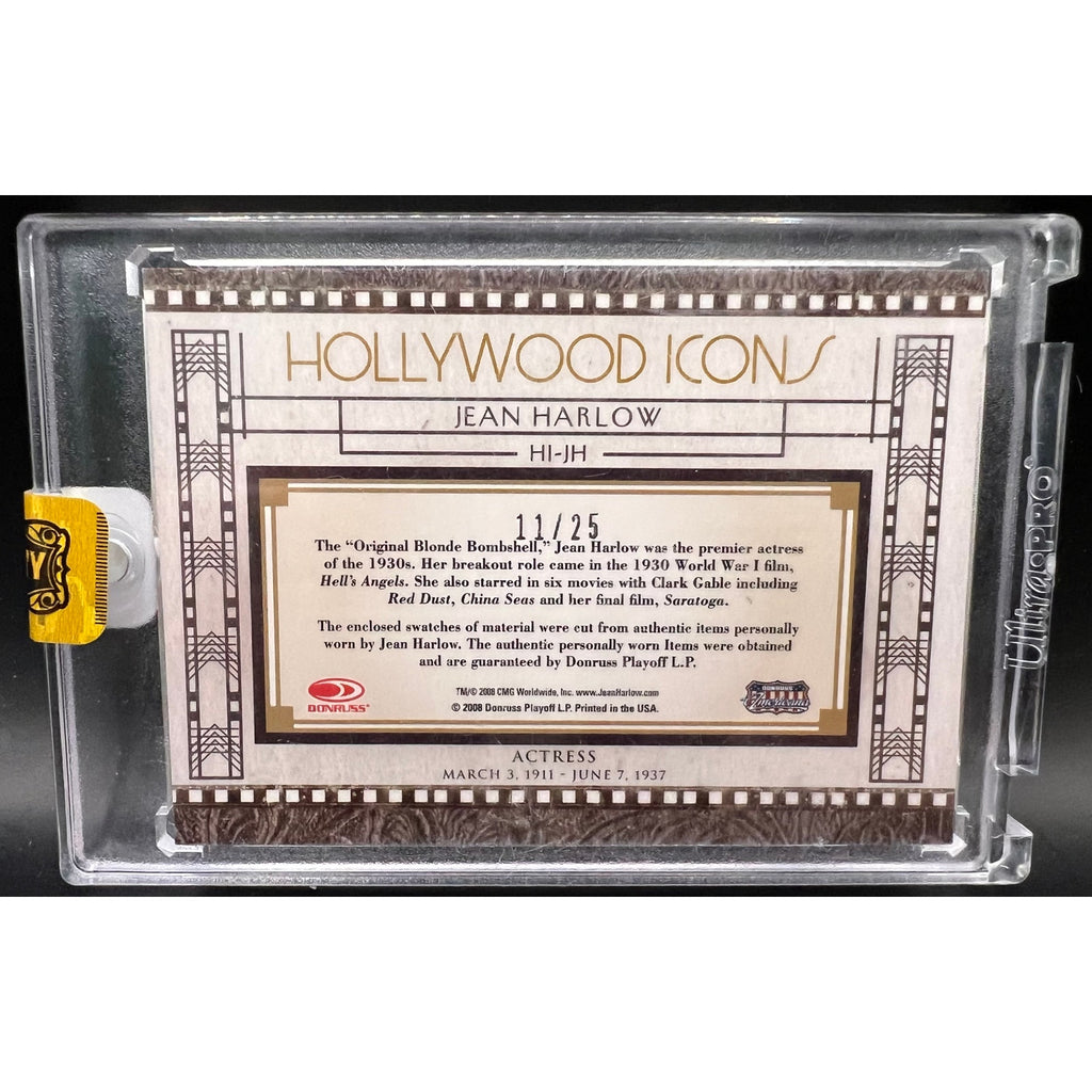 2008 Hollywood Icons Jean Harlow 11/25 Celebrity Cuts HI-JH Dinner at Eight Platinum Blonde Saratoga Public Enemy Red Headed Woman