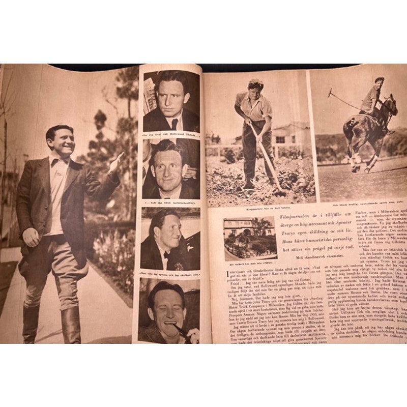RARE 1939 Gary Cooper Magazine Film Journalen Beau Geste, Pride of the Yankees, Wings, The Virginian, Mr. Deeds, Sergent York