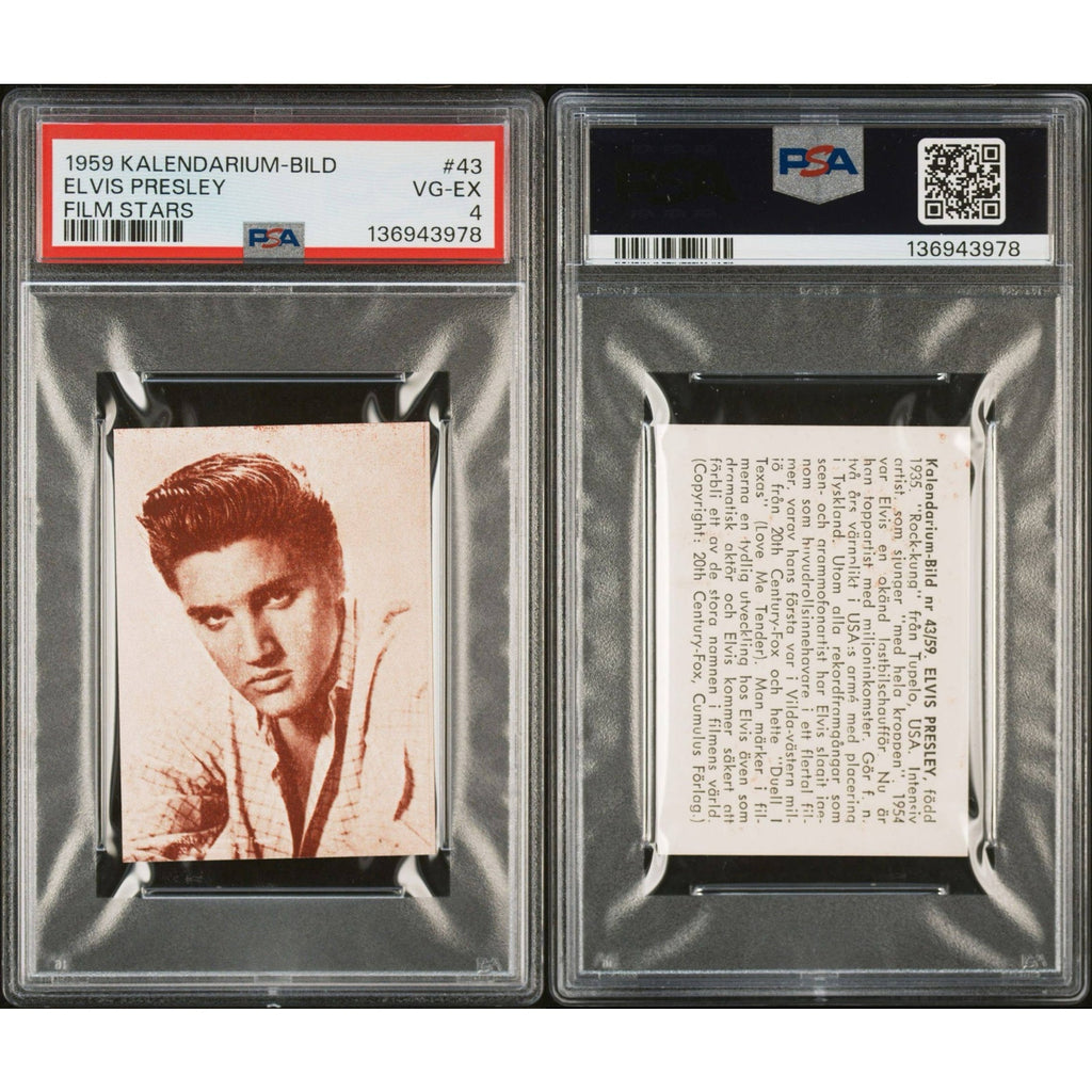 RARE 1959 Kalendarium-Bild Elvis Presley Card PSA 4, 43, Only 4 Graded, King TCB, Graceland Rockabilly Jailhouse Rock Hound Dog Undergraded