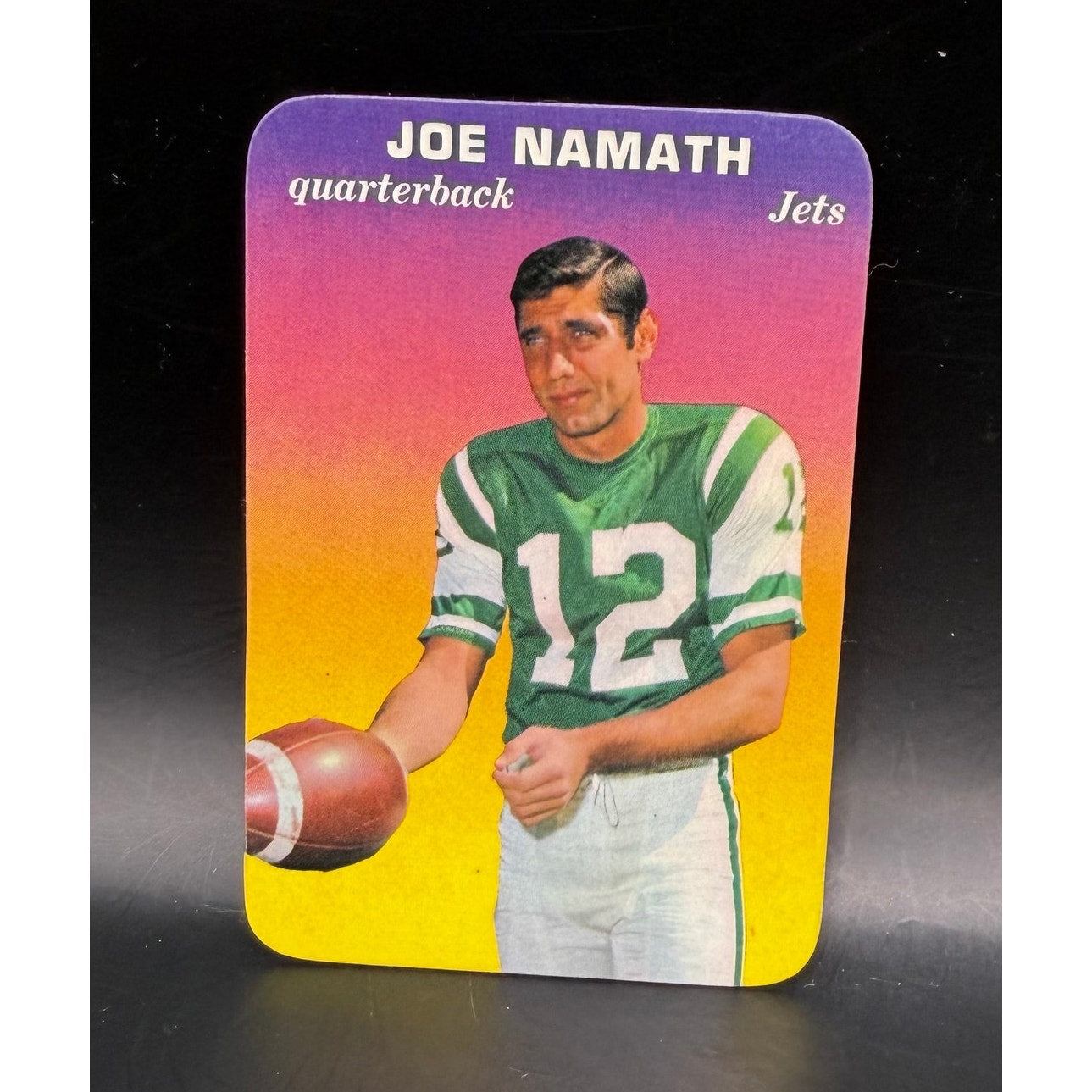 1970 Topps Glossy Insert Joe Namath Card 29 New York Jets Football Card NFL Broadway Joe HOF, Los Angeles Rams