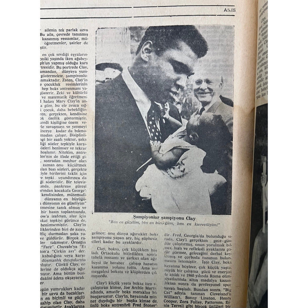 1967 Axis Turkish Muhammad Ali Cassius Clay Magazine Boxing Fighter Greatest Thrilla in Manilla Heavyweight Champ