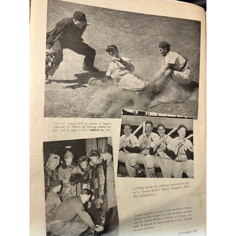 RARE French Canadian 1952 Stan Musial Magazine Baseball Illustre, St. Louis Cardinals, Ted Williams, Roy Campanella, Minnie Minoso, MLB