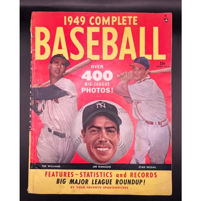 1949 Baseball Magazine Ted Williams, Joe DiMaggio, Stan Musial, Satchel Paige, Jackie Robinson, Larry Doby