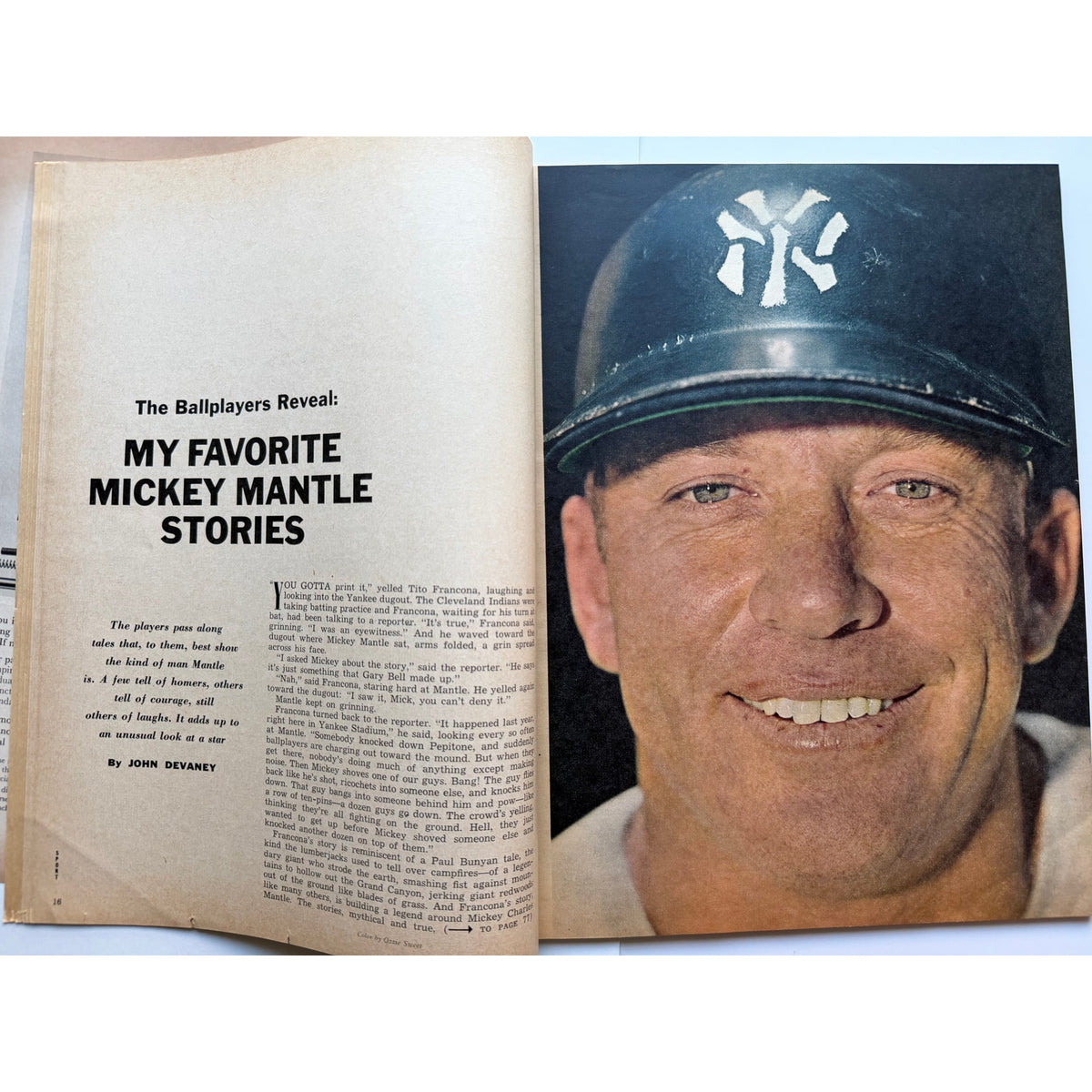 1964 Sport Mickey Mantle Magazine New York Yankees, HOF, Baseball, The Mick, The Yanks