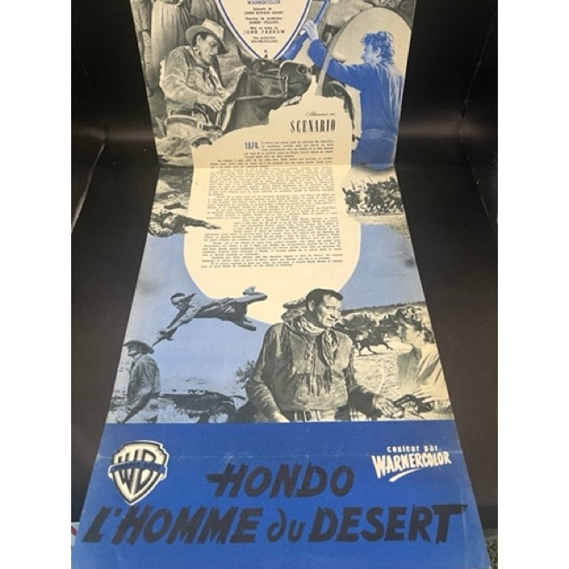 Rare French 1953 Hondo Pressbook John Wayne Duke, True Grit, Cowboy, Western, Quiet Man, The Shootist, The Searchers, Big Jake