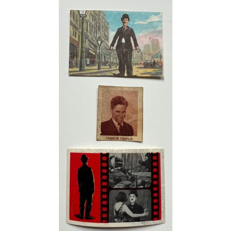 3 Rare Spanish Charlie Chaplin Cards Charles Chaplin Cards, Gold Rush, The Kid, City Lights, Modern Times, Circus