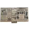 3 Rare 1921 Rudolph Valentino Four Horsemen of the Apocalypse Newspaper Movie Ads, The Sheik, Blood and Sand, A Sainted Devil, Young Rajah