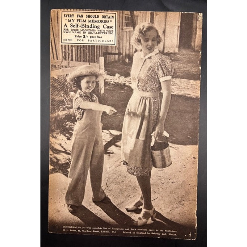 Rare UK 1938 Shirley Temple Booklet Rebecca of Sunnybrook Farm, Little Princess, Heidi, Curly Top, Little Colonel, Hollywood
