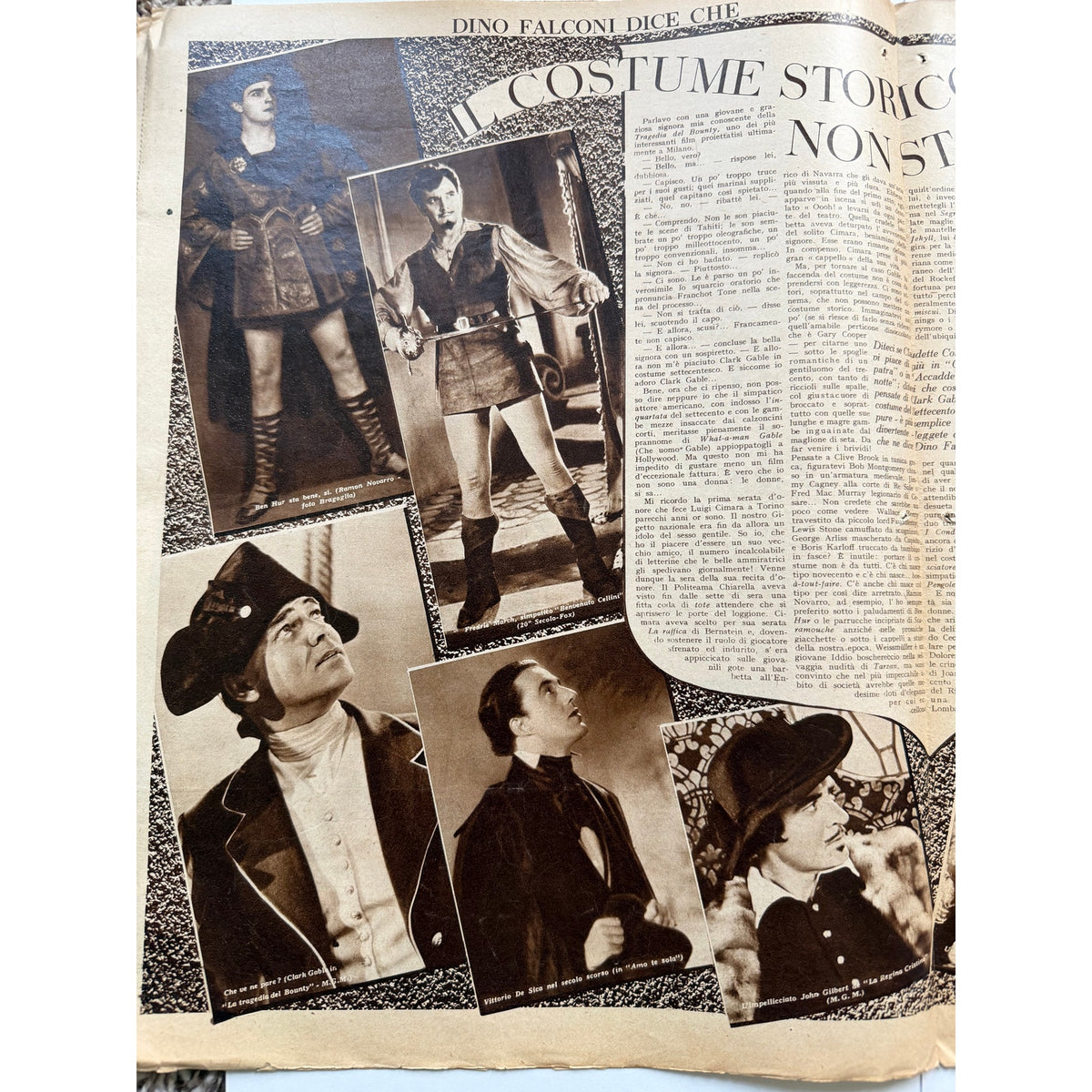 1936 Italian Shirley Temple Magazine Cinema Illustrazione, Gable, Garbo, Heidi, Little Princess, Curly Top, Little Colonel