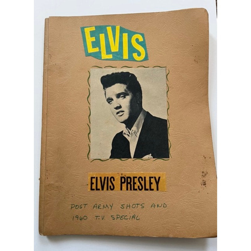 Original 1960's Elvis Presley Scrapbook US Army Post Germany Photos Magazines, Elvis is Back, Frank Sinatra, Surrender, Now or Never