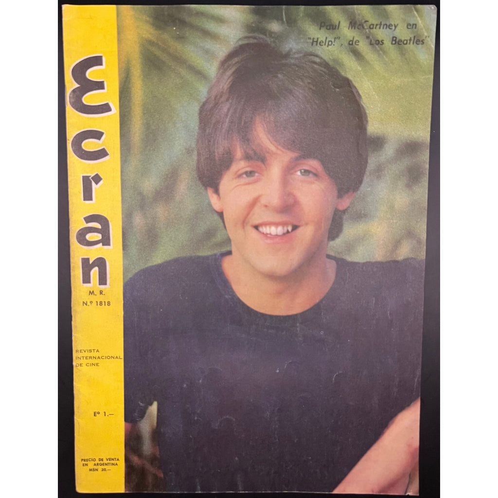 Rare 1965 Chile Ecran Paul McCartney Magazine The Beatles Elvis Natalie Wood Hollywood