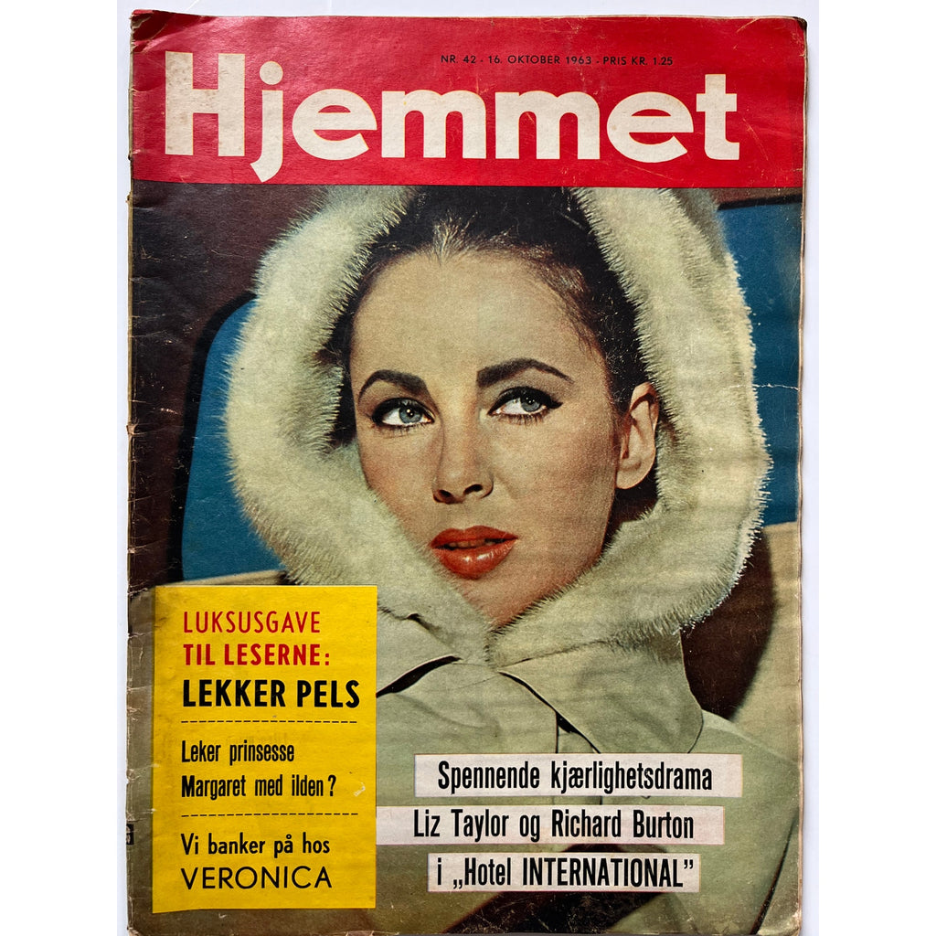 RARE 1963 Norwegian Elizabeth Taylor Magazine Cleopatra, National Velvet, Cat on a Hot Tin Roof, Virginia Wolf, Taming of the Shrew