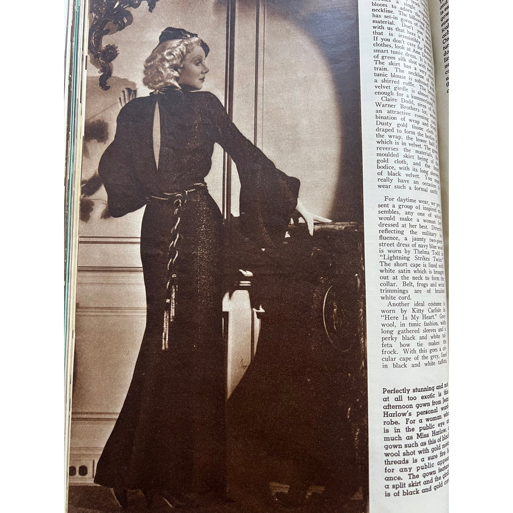 RARE Screen Romances 1935 Jean Harlow Magazine Red Dust, Dinner at Eight, Platinum Blonde, Saratoga, Riff Raff, Public Enemy