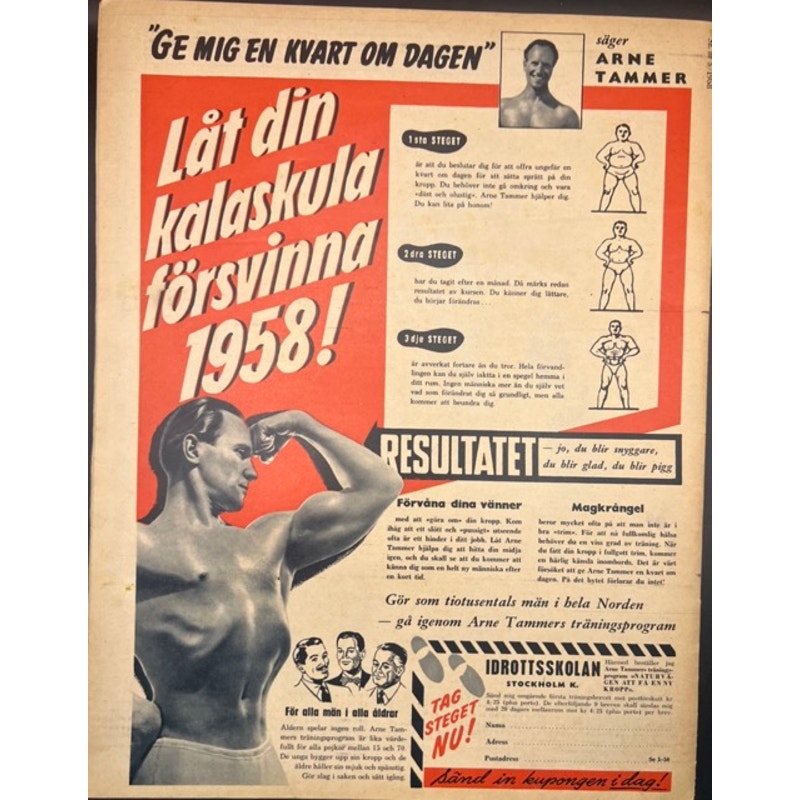 RARE Denmark 1958 Jane Mansfield Magazine, Blond Bombshell, Playboy Playmate