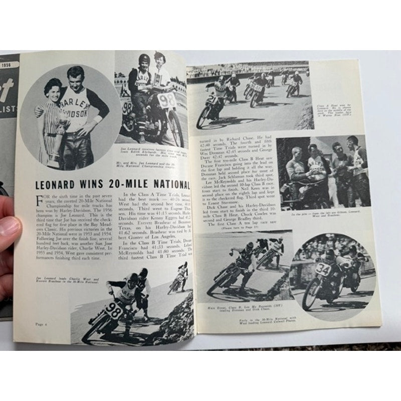 3 Rare 1956 The Enthusiast Motorcycle Magazines Aug-Oct Harley Davidson Cycles