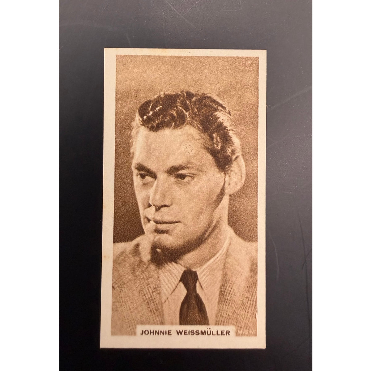 Rare 1933 United Kingdom Cinema Stars Tarzan Johnny Weissmuller Card Ape Man, Hollywood, Olympian Swimmer