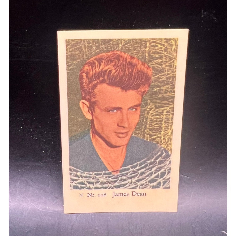1950's Dutch Gum James Dean Card Rebel Without a Cause, East of Eden, Giant, Hollywood Legend.