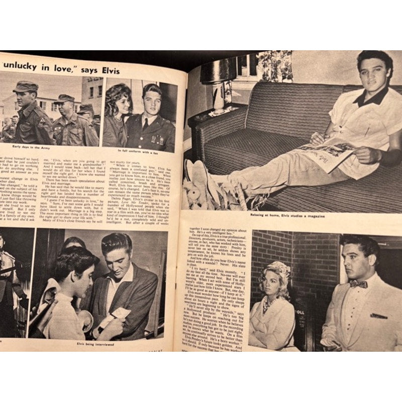 Rare UK 1962 Elvis Presley Magazine Photoplay King, Rockabilly, Jailhouse Rock, TCB, Suspicious Minds, EPIC, Elvis Magazine