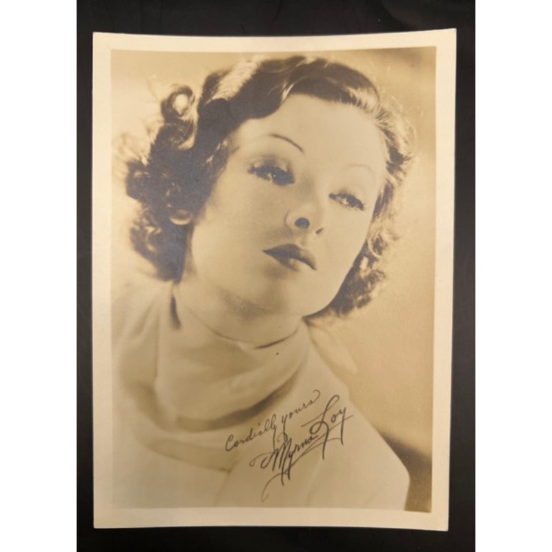 1930s Thick Stock Fan Photo of Myrna Loy Hollywood Thin Man, Best Years of Our Life, William Powell, Red Pony, Libeled Lady