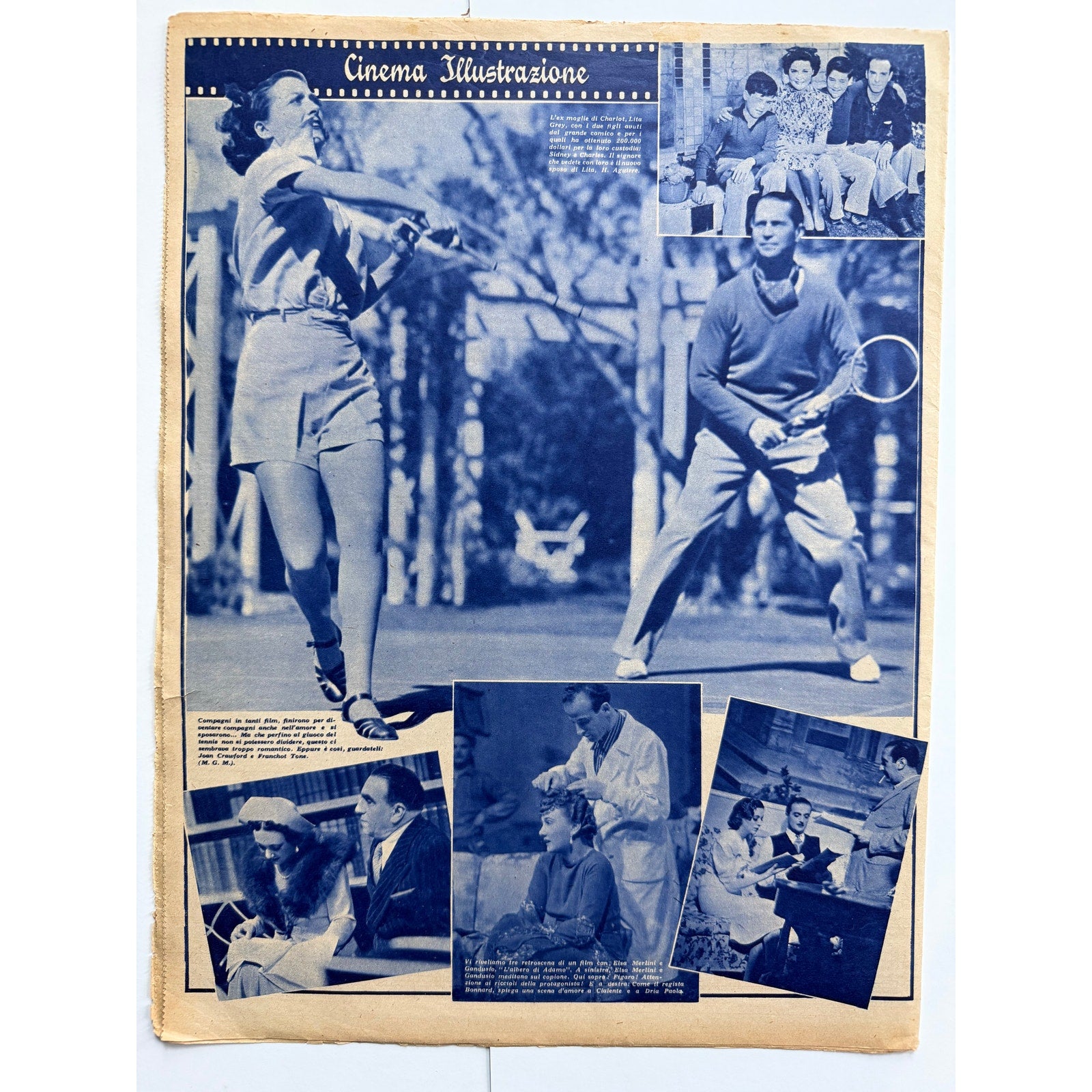 RARE Italian 1936 Clark Gable Magazine Gone with the Wind, Misfits, Saratoga, Mutiny on the Bounty, It Happened One Night Red Dust Hollywood