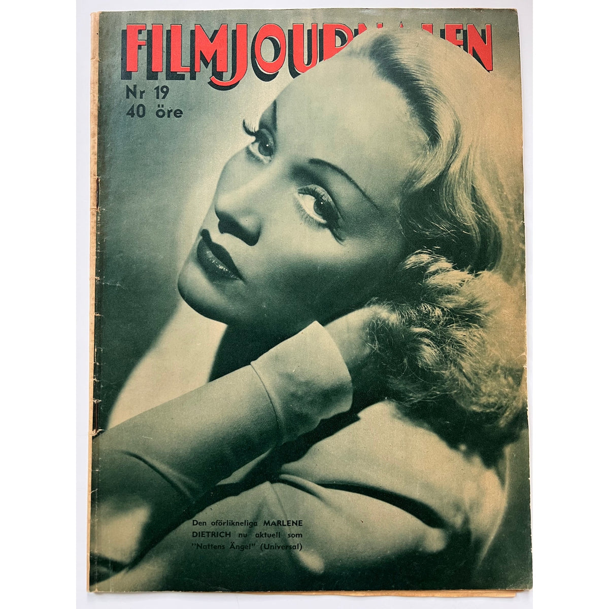 RARE Swedish 1943 Marlene Dietrich Magazine Hollywood, Blue Angel, Venus Blonde, Around the World in 80 Days, Kismet