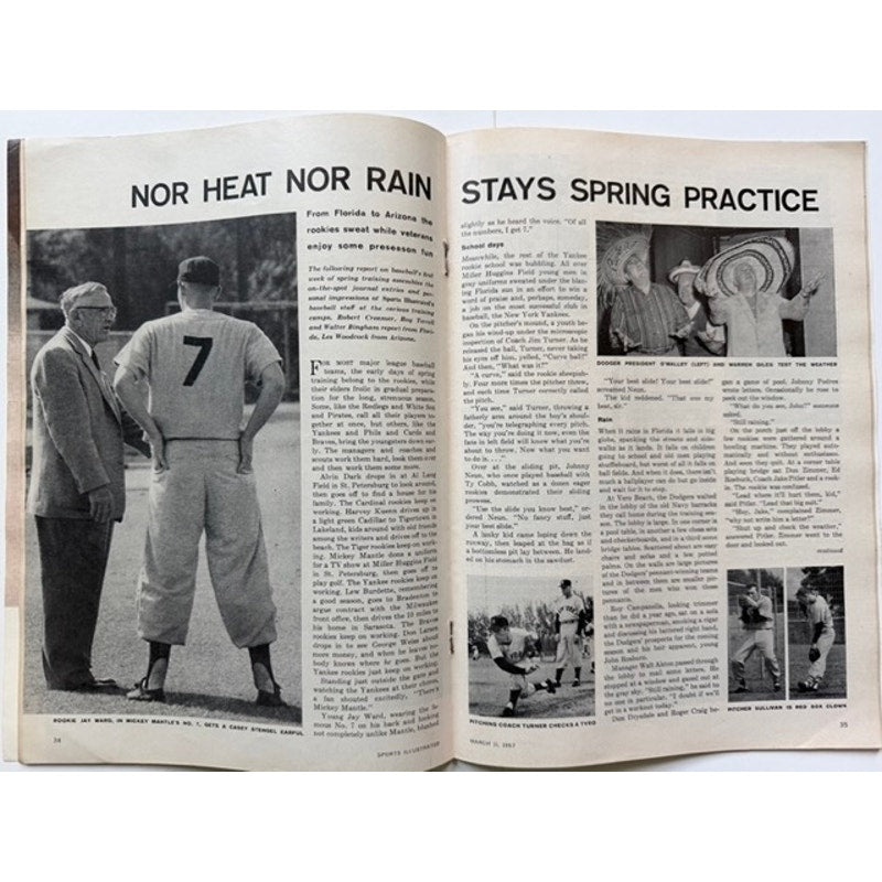 1957 Golf Sports Illustrated Ben Hogan Magazine, PGA, Baseball, MLB, Yankees
