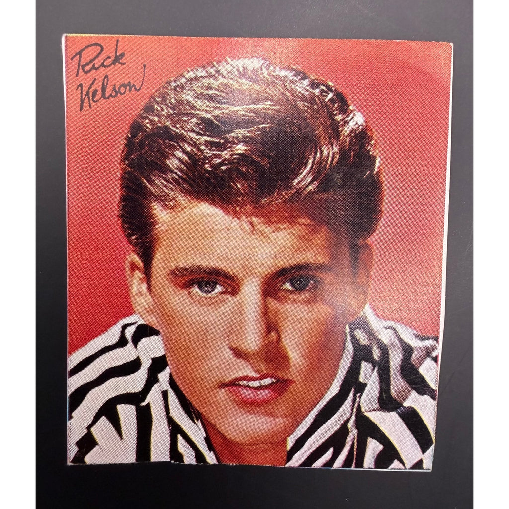 RARE Top Pops of 1960 Ricky Nelson Card Hello Mary Lou, Travelin Man, It's Late
