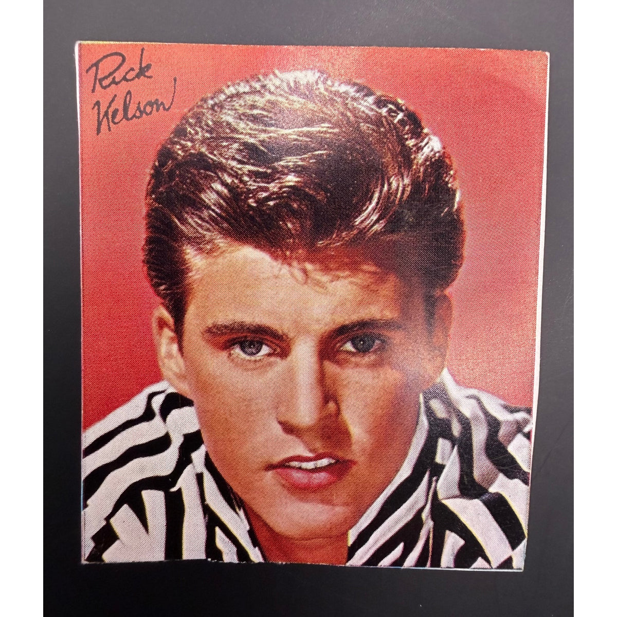 RARE Top Pops of 1960 Ricky Nelson Card Hello Mary Lou, Travelin Man, It's Late