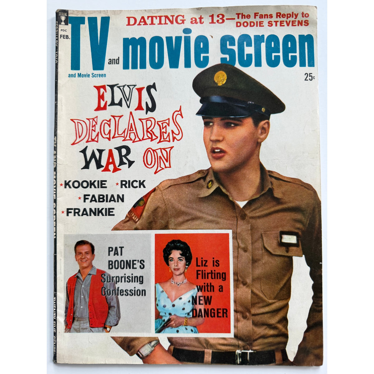 Rare 1960 Elvis Presley Magazine TV and Movie Screen Graceland Hollywood TCB, G.I. Blues, Elvis Army, Jailhouse Rock, King of Rock Hound Dog
