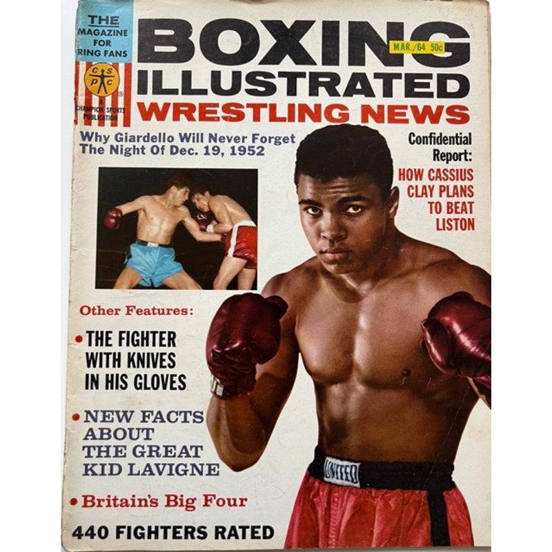 RARE 1964 Boxing Illustrated Cassius Clay Magazine Greatest, Muhammad Ali, Fighter, 1960 Olympics, Boxing, Champ
