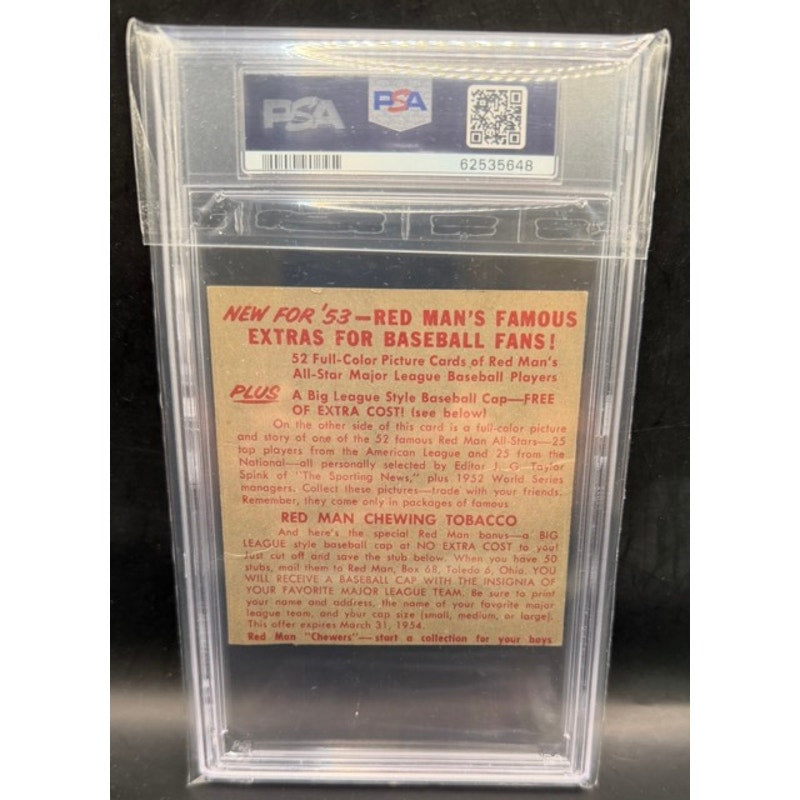 1953 Red Man Stan Musial PSA 1 St. Louis Cardinals No Tab Stan the Man HOF MLB, World Series Champion